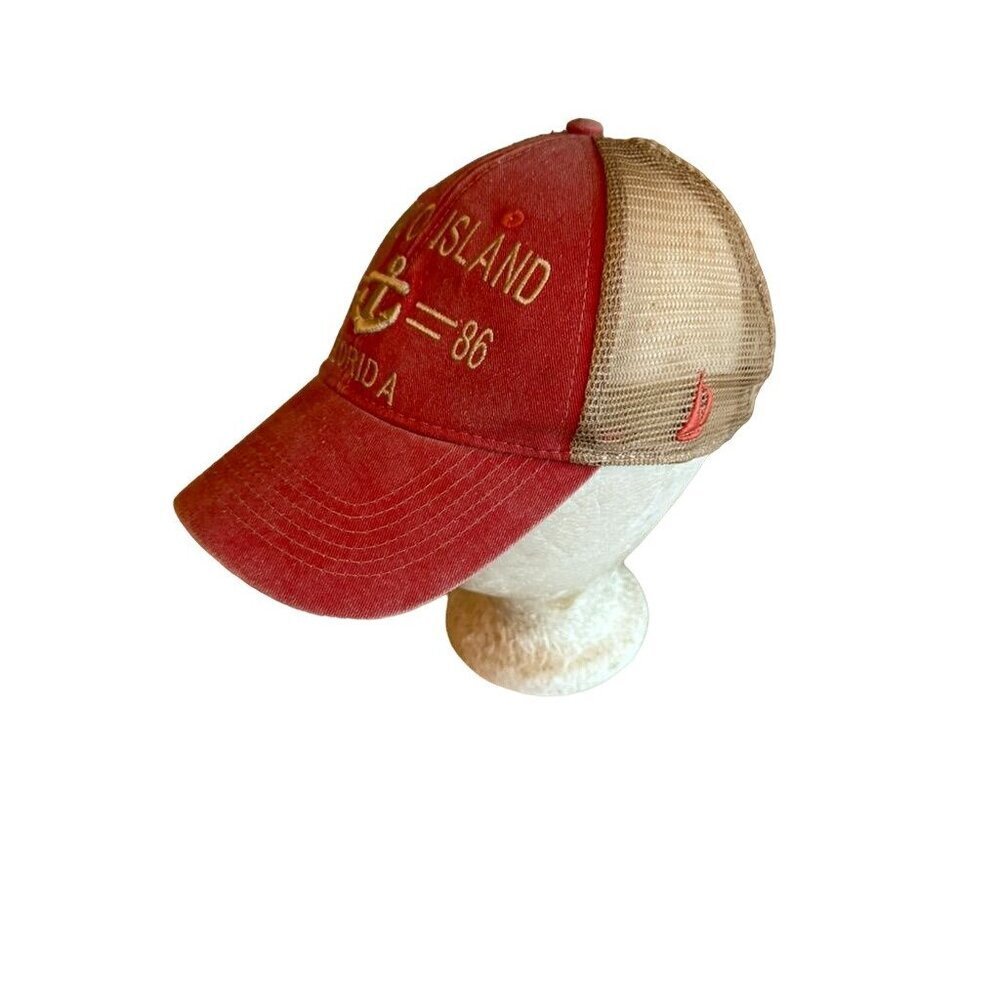 Marco Island Florida Mesh Trucker‎ Hat By DK Embroidery Adjustable